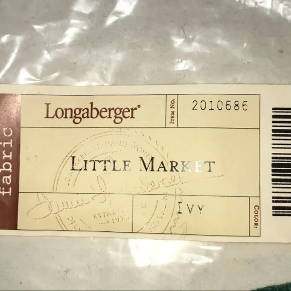 Longaberger Little‎ Market Ivy Fabric Liner